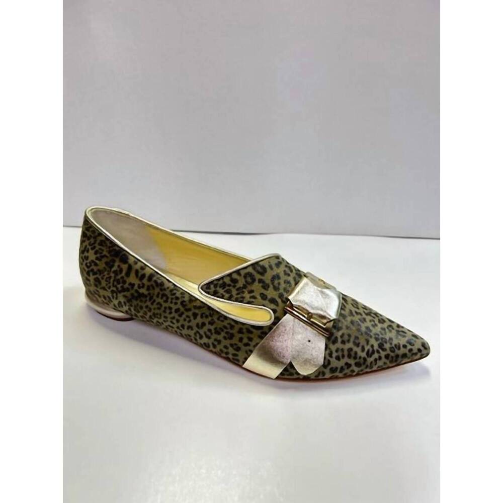 NEW BUTTER monte flats in mini leopard glitter